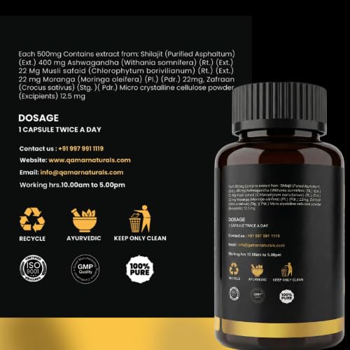 Shilajit Veg Capsules For Men - Force | Enhances Strength, Power, Energy & Stamina | Natural Premium Extracts | Shilajit, Ashwagandha, Gokshura, Safed Musali & Other Ayurvedic Action Herbs - Image 2