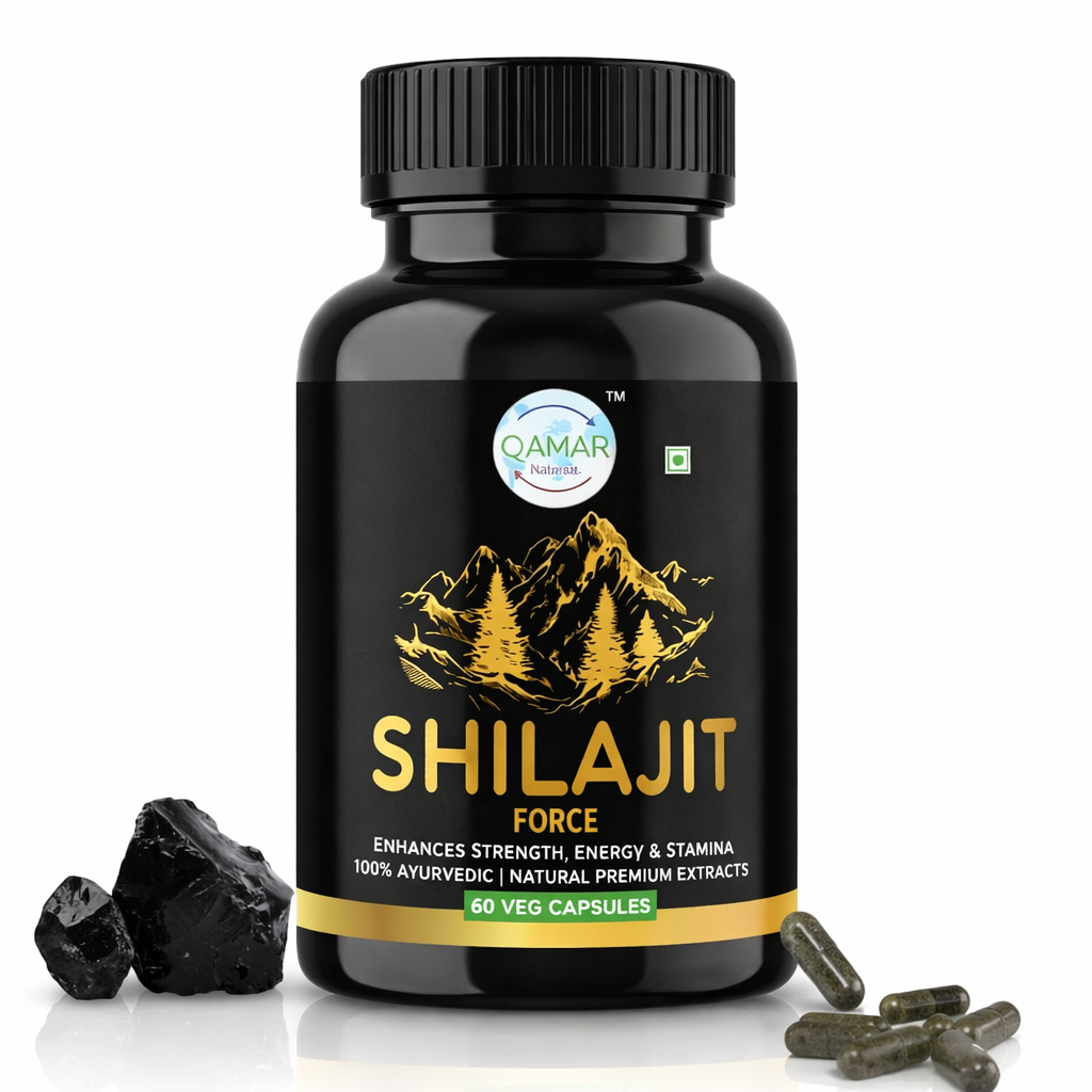 Shilajit Veg Capsules For Men - Force | Enhances Strength, Power, Energy & Stamina | Natural Premium Extracts | Shilajit, Ashwagandha, Gokshura, Safed Musali & Other Ayurvedic Action Herbs
