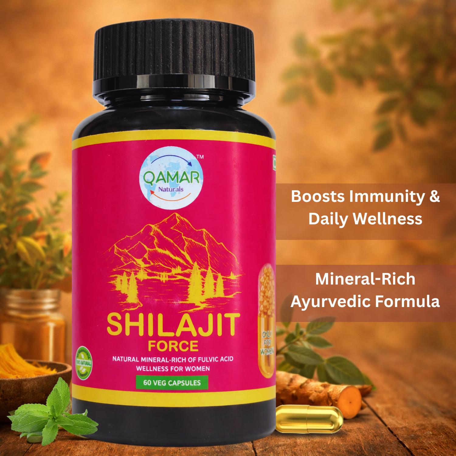 Shilajit Capsule for Women | Fulvic Acid & Mineral-rich for Energy & Immunity - Image 2