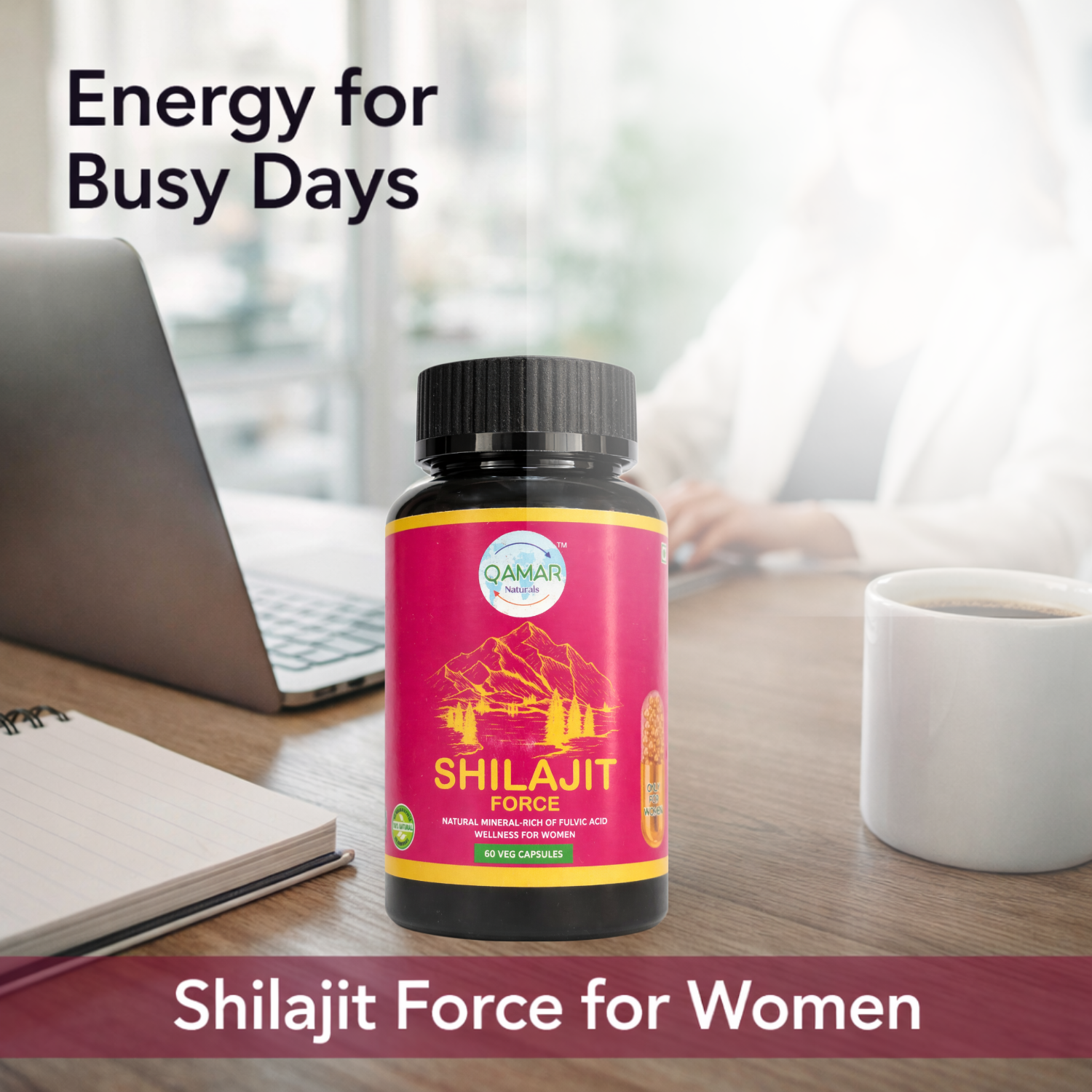 Shilajit Capsule for Women | Fulvic Acid & Mineral-rich for Energy & Immunity - Image 3